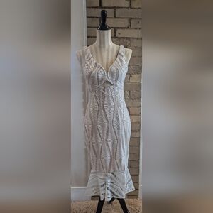 GUESS Womens Keyhole Sleeveless Dress